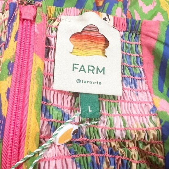 Farm Rio Women’s Graphic Macaws Cotton Mini Dress - Size Large - Picture 11 of 12